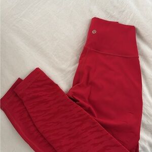 Lululemon Athletica Vibrant Red Leggings